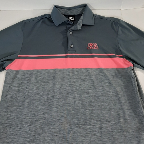 FootJoy Colorblocked 12 Oaks Golf Polo Shirt - Picture 4 of 5